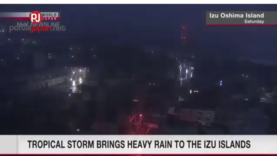 &nbspNag-dala ng malakas na pag-ulan ang tropical storm sa Izu Island sa Tokyo